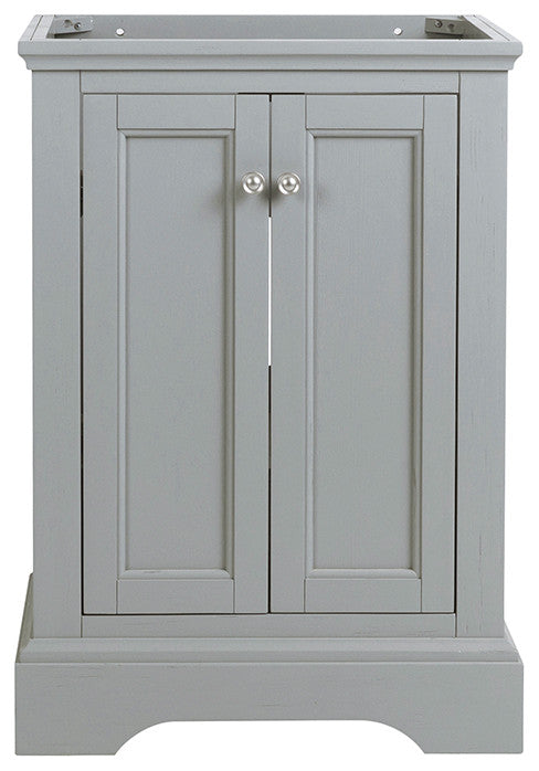 Windsor Gray Textured Traditional Bathroom Cabinet, 24"