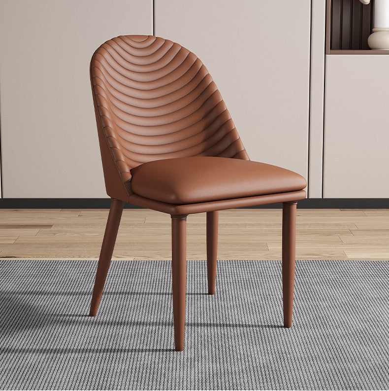 Nordic Design Leisure Backrest Dining Chair, Brown