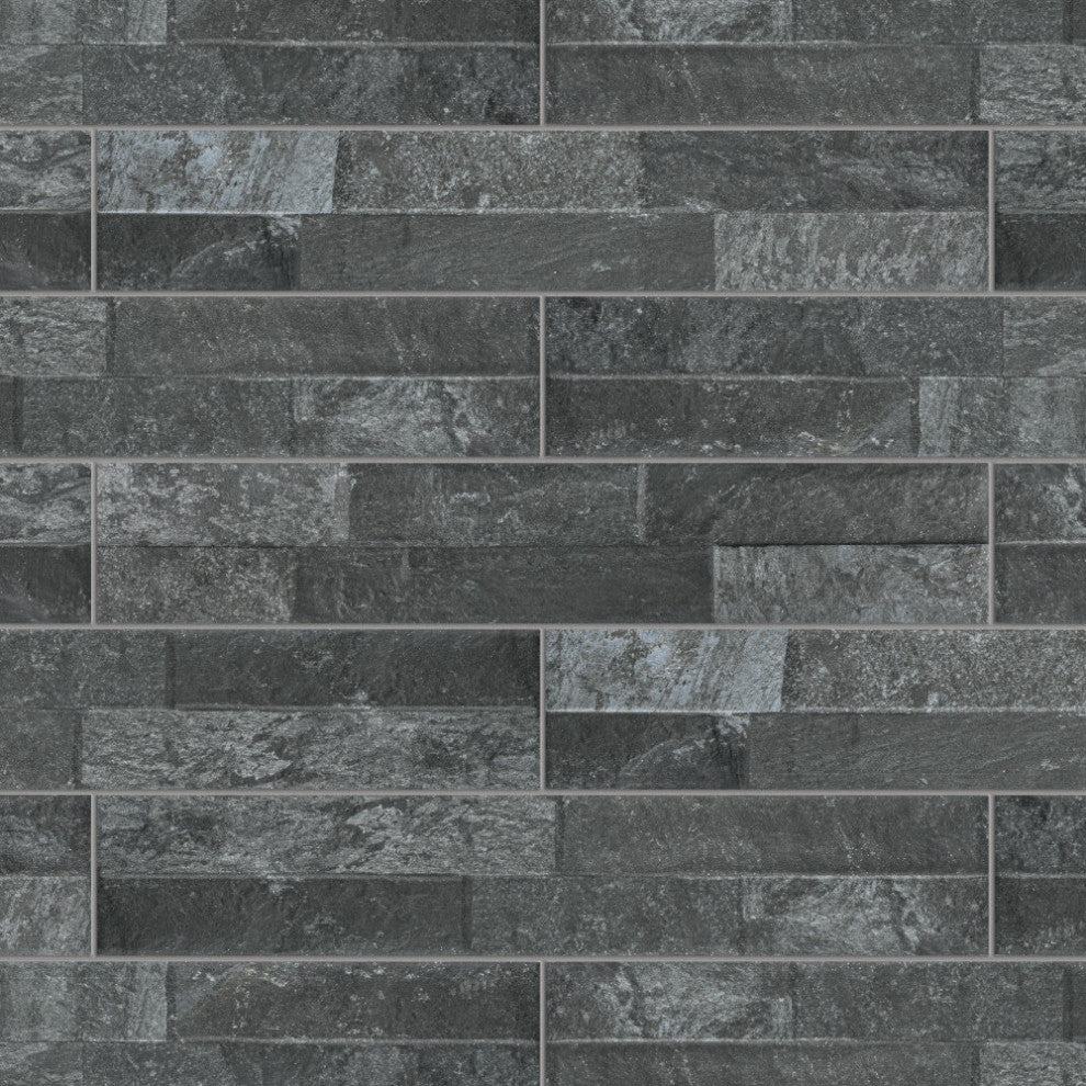 Ordino Black Porcelain Wall Tile