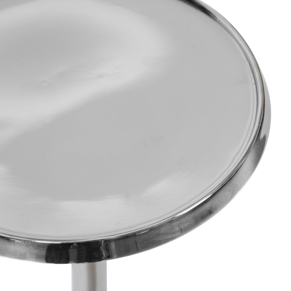 Sanzo Metal Side Table, Silver 9x9x23