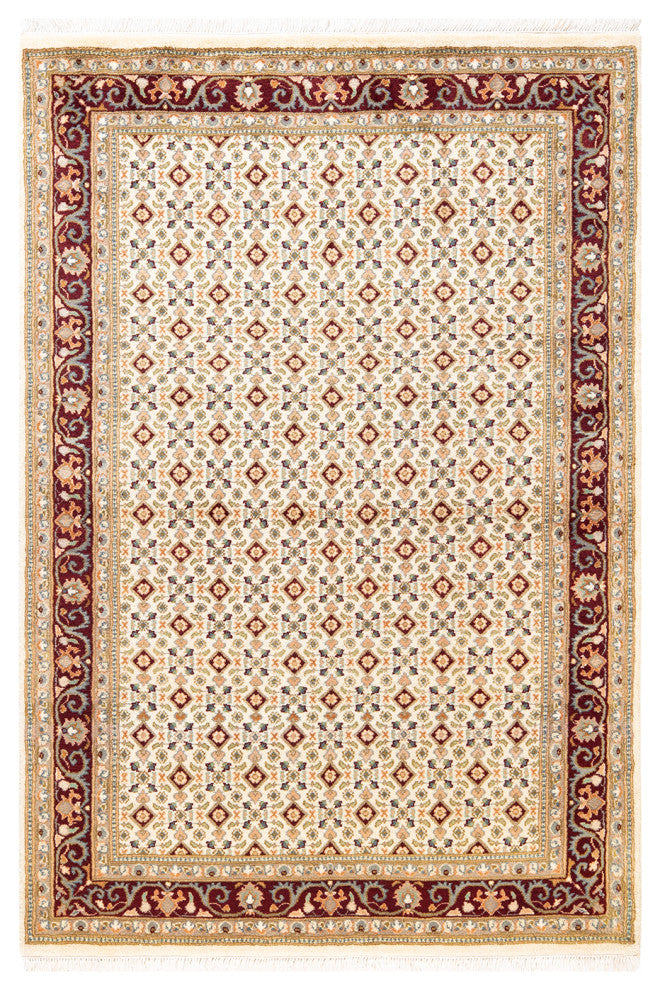 Mogul, One-of-a-Kind Hand-Knotted Area Rug Ivory, 4'1"x6'0"