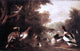 Jakab Bogdany Landscape With Ducks, 18"x27" Wall Decal