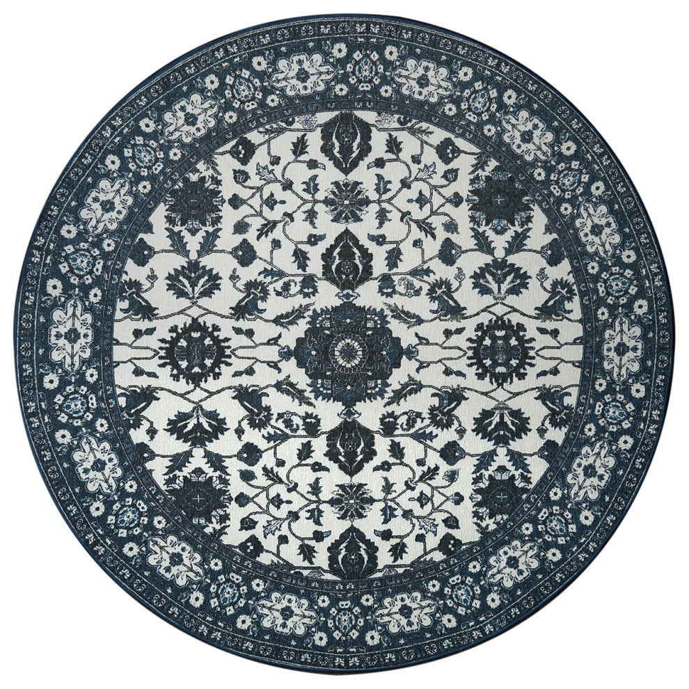 My Magic Carpet Washable Rug Ramage Blue, 6'x6'