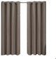 Gulfport Faux Linen Blackout Weave Panels, Brown, 104"x84", Set of 2
