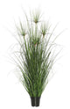 48" Green Brushed Grass In Pot