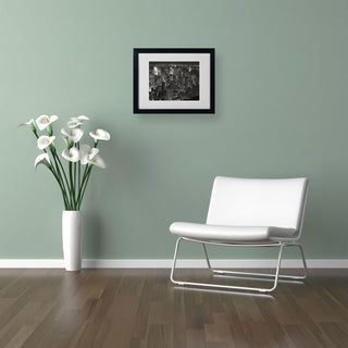 'Night Skyline' Matted Framed Canvas Art by Chris Bliss