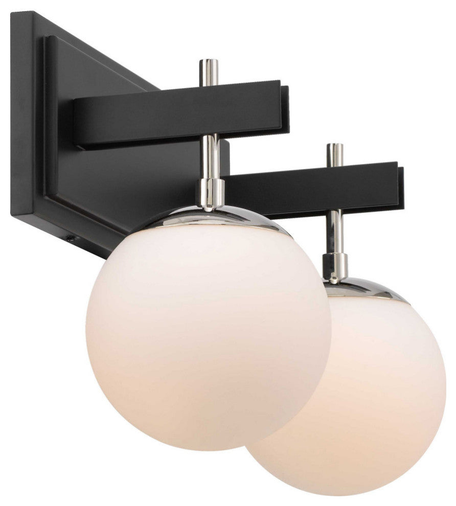 Allie 2-Lt Bath - Black/Polished Nickel