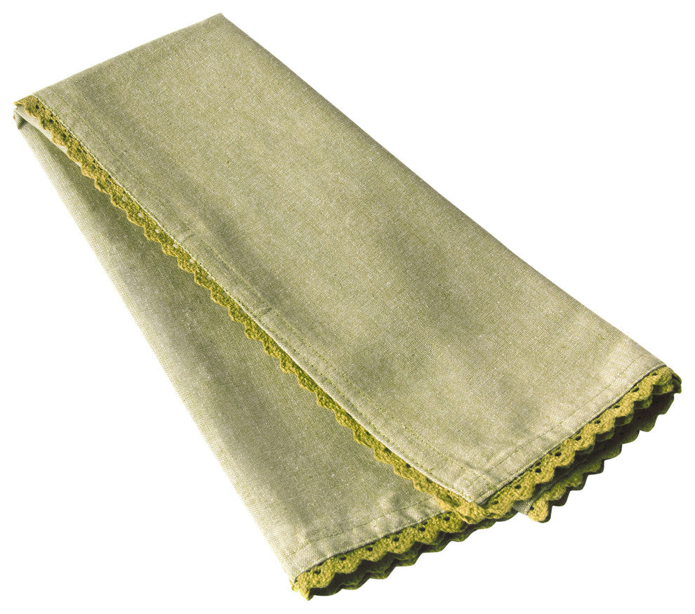 Lacey Lace Tea Towel, Olive