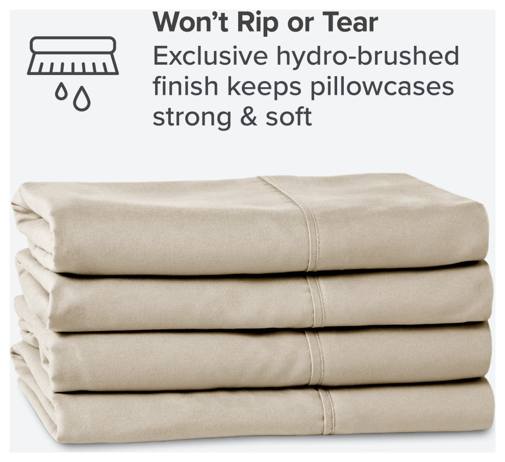 Bare Home Microfiber Pillowcases - Multi-Pack, Sand, Standard, Set of 4