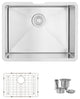 STYLISH 23" x 18" Stainless Steel 16 Gauge Single Basin Undermount Kitchen Sink
