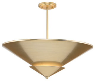 Pinellas Collection 25" 4-Light Convertible Semi-Flush Mount Light, Soft Gold