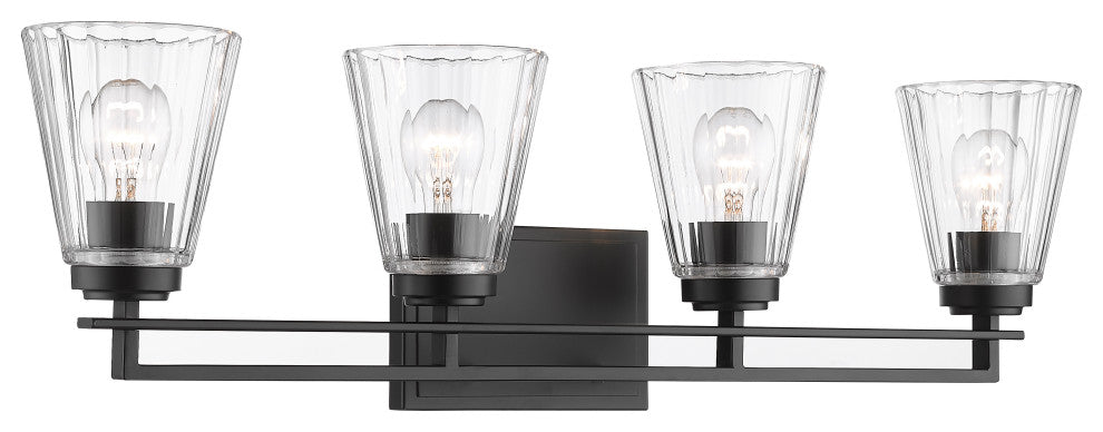 Z-LITE 4-Light Vanity, Matte Black