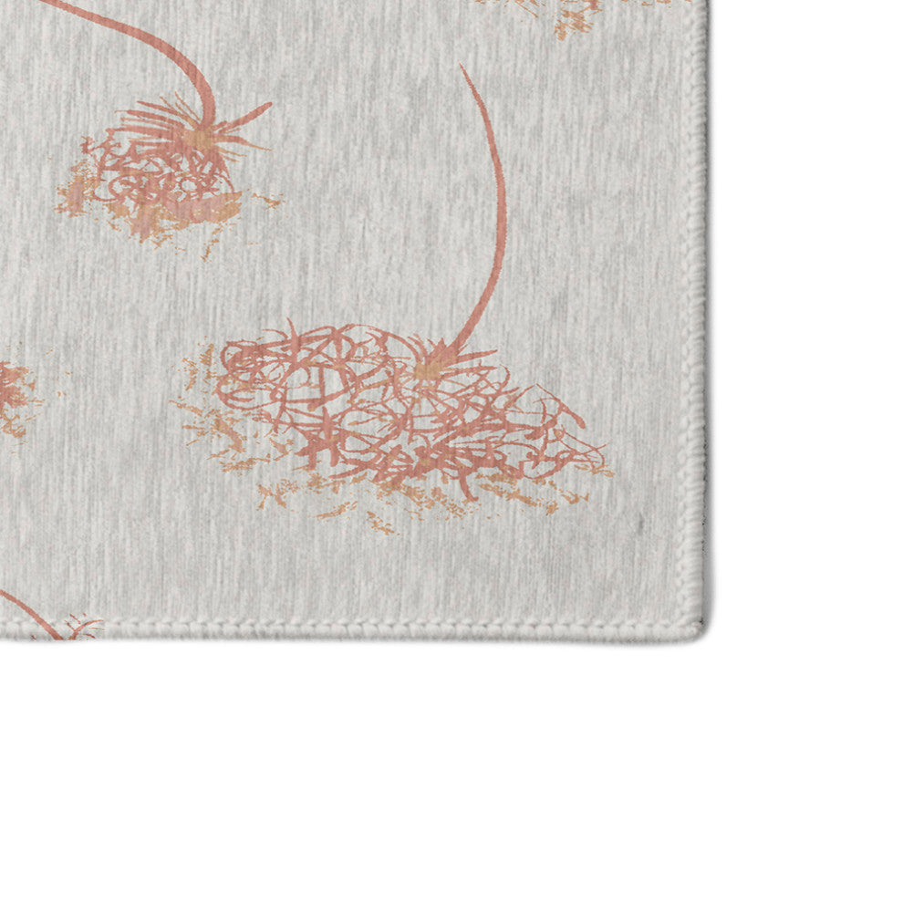 Wishing Flowers Rug, Orange, 5'x7'