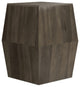 Terry Solid Mango Wood Side Table, Natural, Ash Grey