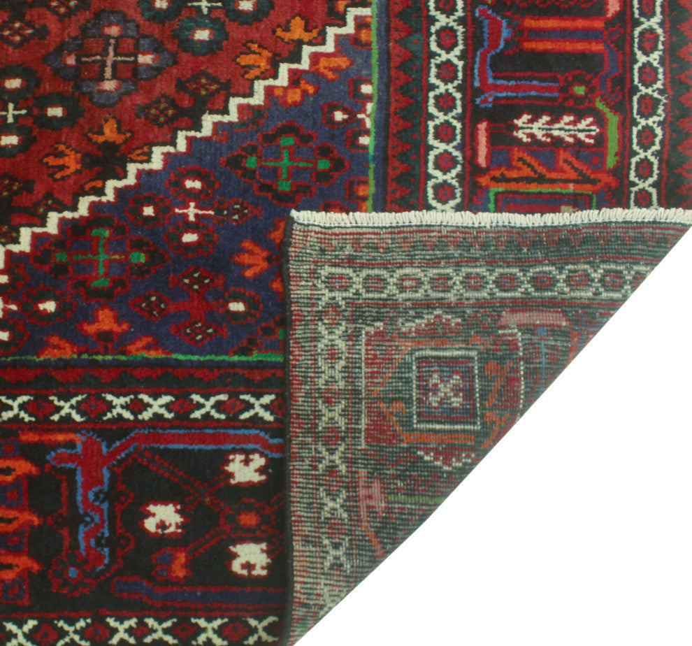 Fine Vintage Distressed Amie Red/Charcoal Rug, 6'9x10'0