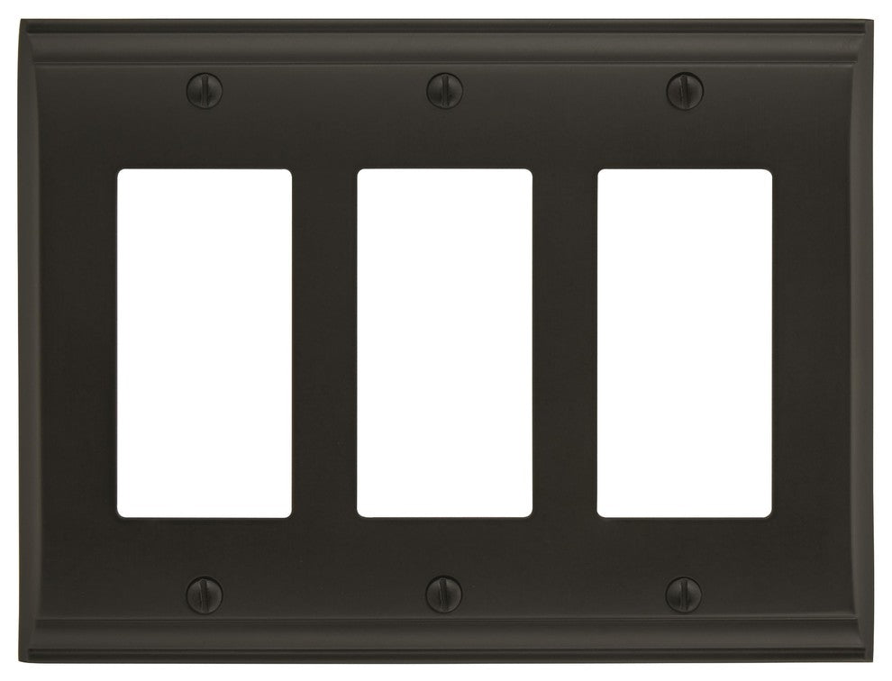 Amerock 3 Rocker Wall Plate, Black Bronze