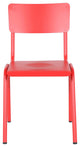 Corris Stacking Patio Dining Side Chair, Frosted Red(Set of 4)