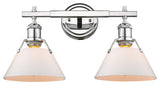 Orwell CH 2-Light Bath Vanity, Chrome With Opal Glass Shade
