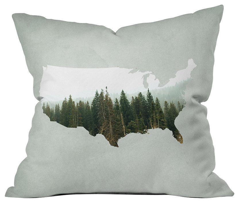 Chelsea Victoria American Landscape Throw Pillow, 26"x26"