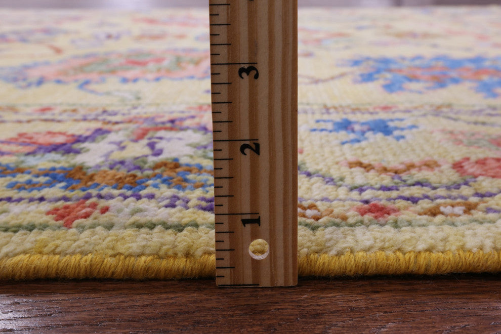 5' Square Hand-Knotted Turkish Oushak Wool Rug - Q13655