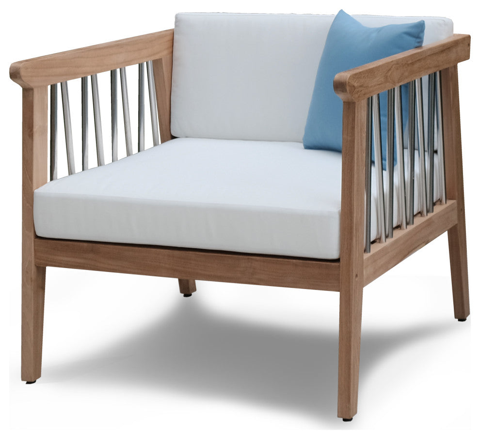 ROSSIO - ICOO 4-Piece Teak Outdoor Sofa Set , Teak Coffee Table