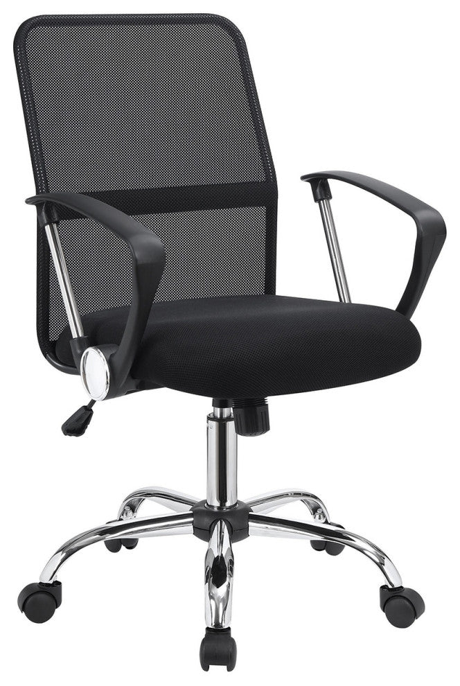 Office Chair With Mesh Backrest, Black
