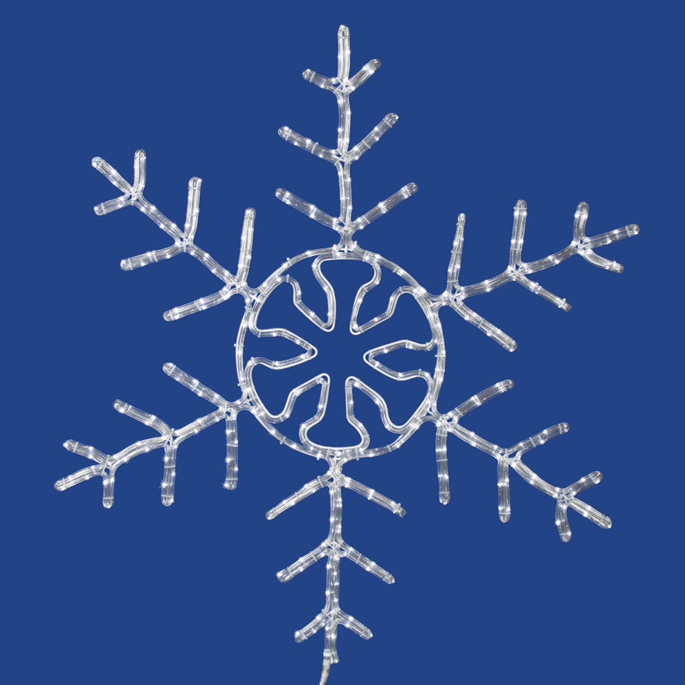 Vickerman 48" LED 320Lt PureWht Forked Snowflake