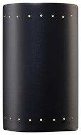 Ambiance Small Cylinder, Closed Top Wall Sconce, Matte Black, Dedicated LED