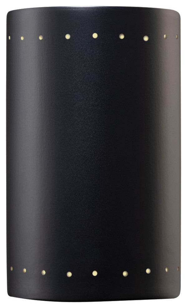 Ambiance Small Cylinder, Closed Top Wall Sconce, Matte Black, Dedicated LED