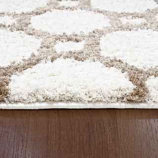 Silky Shag 5903-110 Area Rug, White, 9X12.10