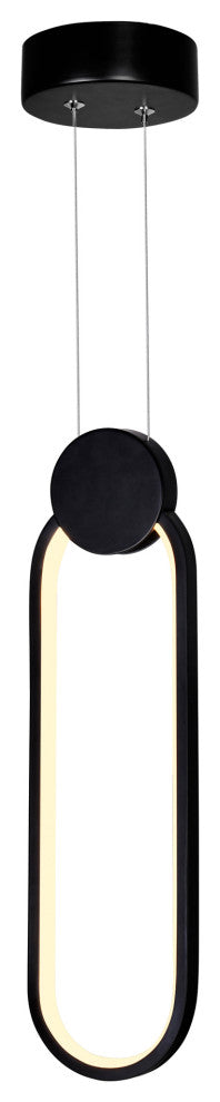 Pulley 4 in LED Black Mini Pendant