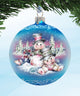 Holiday Snowman Mercury Glass Ornaments