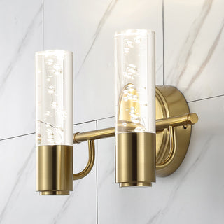 Bolha Bubble Acrylic/Iron Integrated LED Vanity Light, Brass Gold, 2 - Light(s)