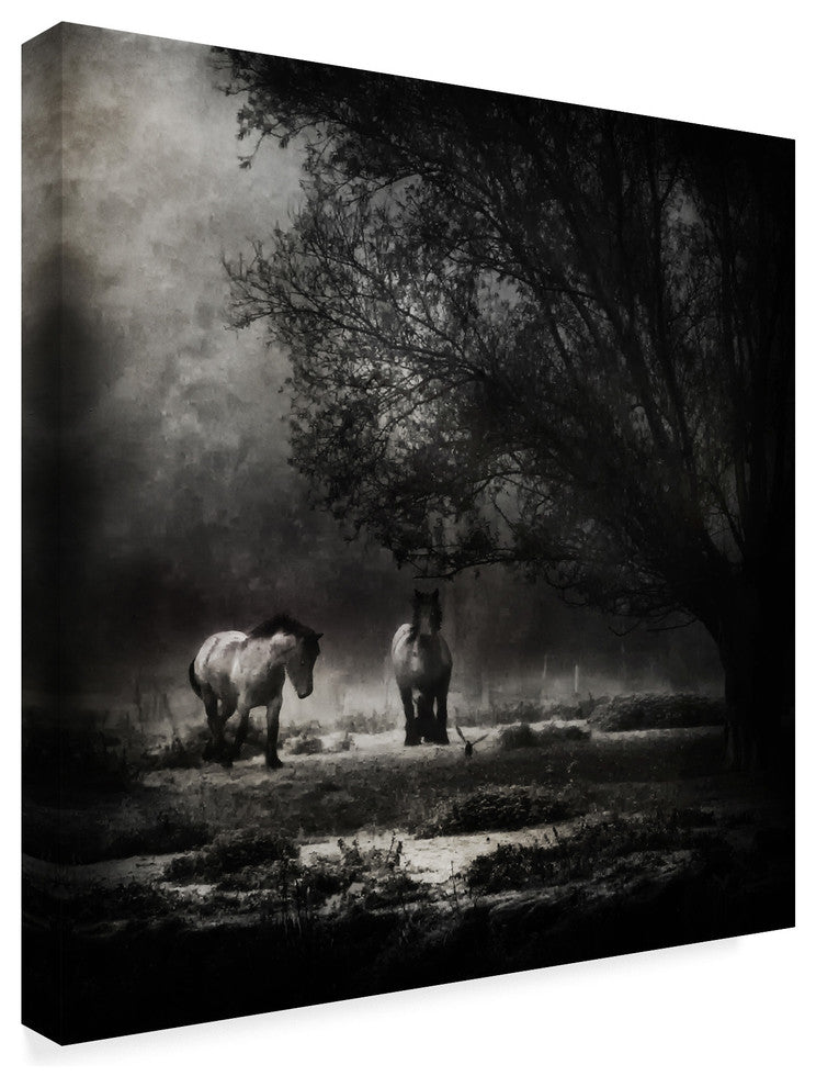 Piet Flour 'Under The Willow Tree' Canvas Art, 14"x14"