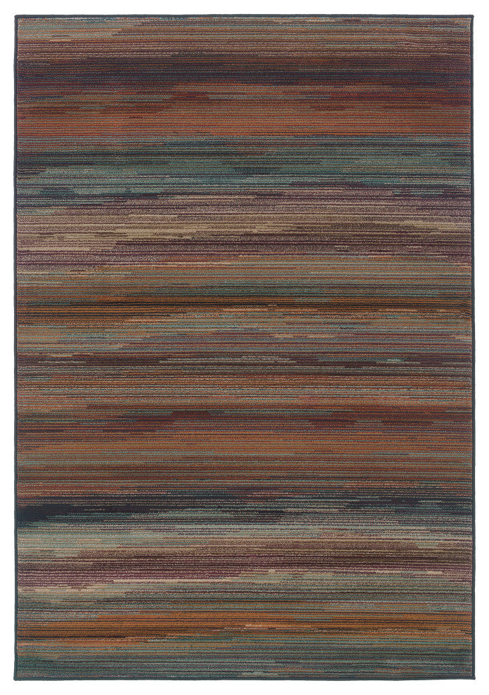 Oriental Weavers Adrienne Collection Multi Stripe Indoor Area Rug 6'7"X9'6"