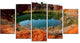 "Bauxite Mine With Lake" Landscape Canvas Photo Print, 5 Panels, 60"x32"