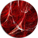 Swirling Clouds, Abstract Digital Art Disc Metal Artwork, 23"