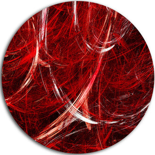 Swirling Clouds, Abstract Digital Art Disc Metal Artwork, 23"