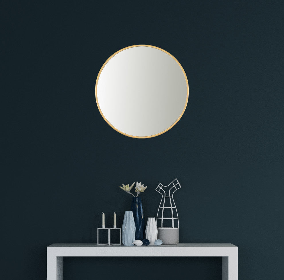 Utopia Alley Wall Mounted Mirror- Wall Hanging Mirror Decoration, Gold
