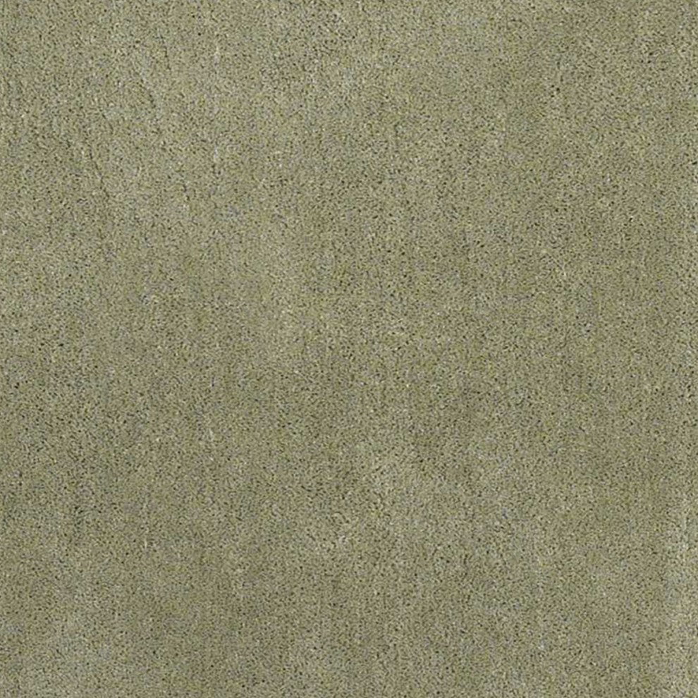 HomeRoots 8' Sage Green Hand Woven Round Indoor Shag Area Rug