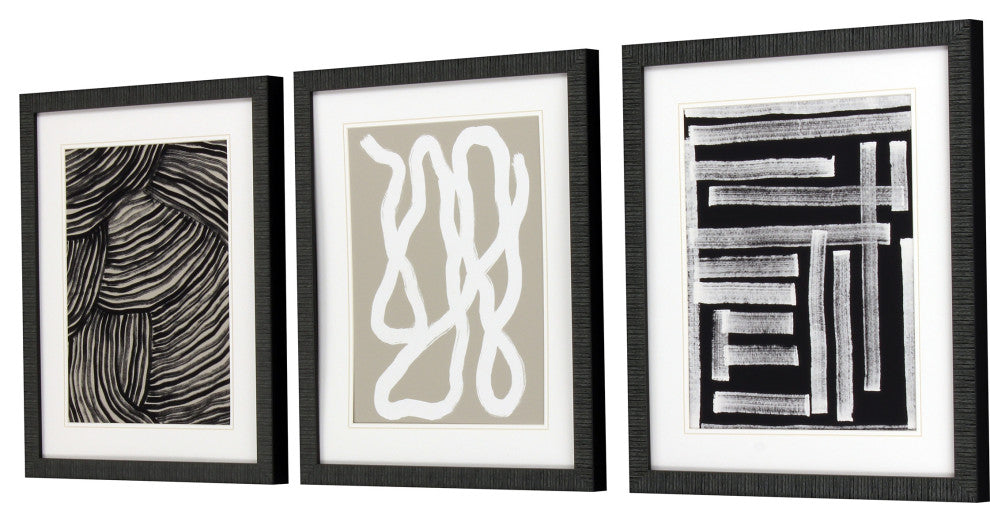 Naive Lines IV Artwork, 3-Piece Set