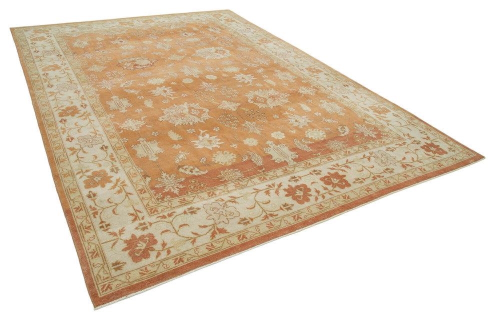 Rug N Carpet - Handmade Oriental 8' 10" x 12' 1" Soft Oushak Area Rug