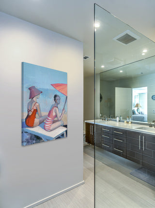 "Beach Elegance" Painting Print on Wrapped Canvas, 16"x24"