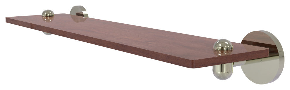Tango 22" Solid Wood Shelf, Polished Nickel