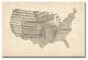 'USA Old Sheet Music Map' Canvas Art by Michael Tompsett