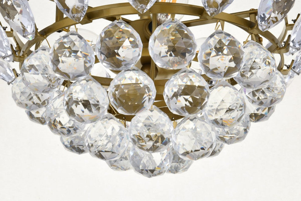 Eleana 14" Flush Mount, Brass