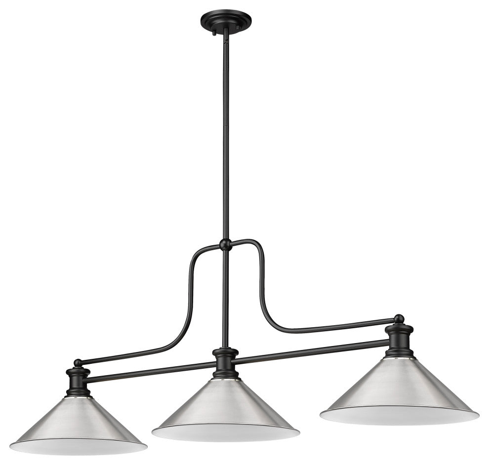 Zlite 725-3MB-BN15 3-Light Billiard, Brushed Nickel