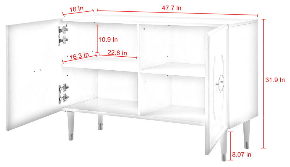 Nohea Sideboard, 2 Doors, Black