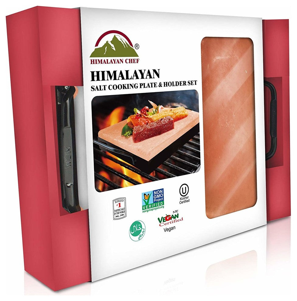 WBM Himalayan Chef Natural Rock Salt Cooking Plate Set With Tray