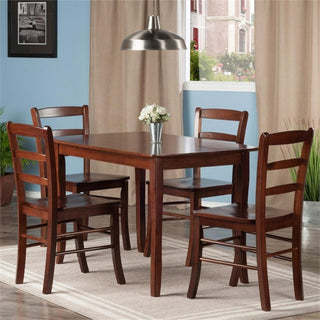 Inglewood 5-Piece Set Set Dining Table, 4 Ladderback Chairs